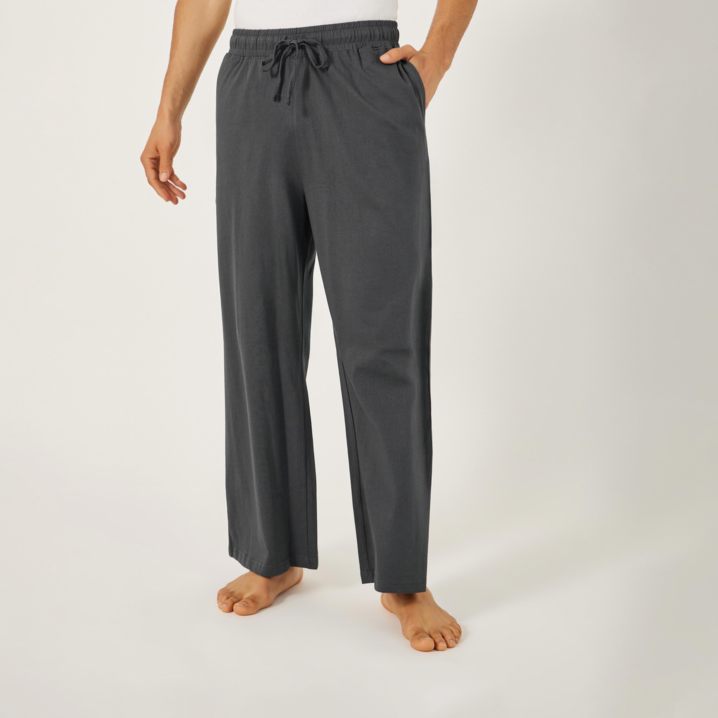 Styli Unwind Solid Wide Leg Pyjama With Drawstring Waistband-men-clothing-nightwear-pyjamaandshorts-image-1
