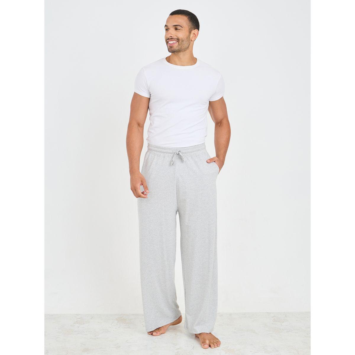 بيجاما Styli Unwind Detail واسعة الساق مع حزام خصر بسحب-men-clothing-nightwear-pyjamaandshorts-image-2