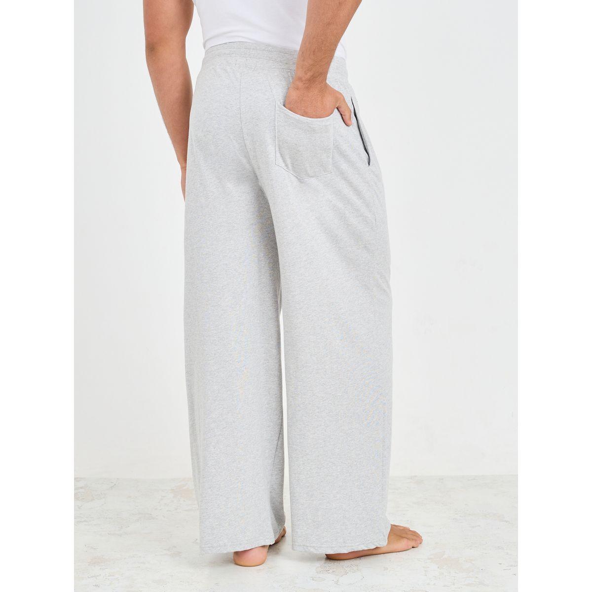 بيجاما Styli Unwind Detail واسعة الساق مع حزام خصر بسحب-men-clothing-nightwear-pyjamaandshorts-image-4