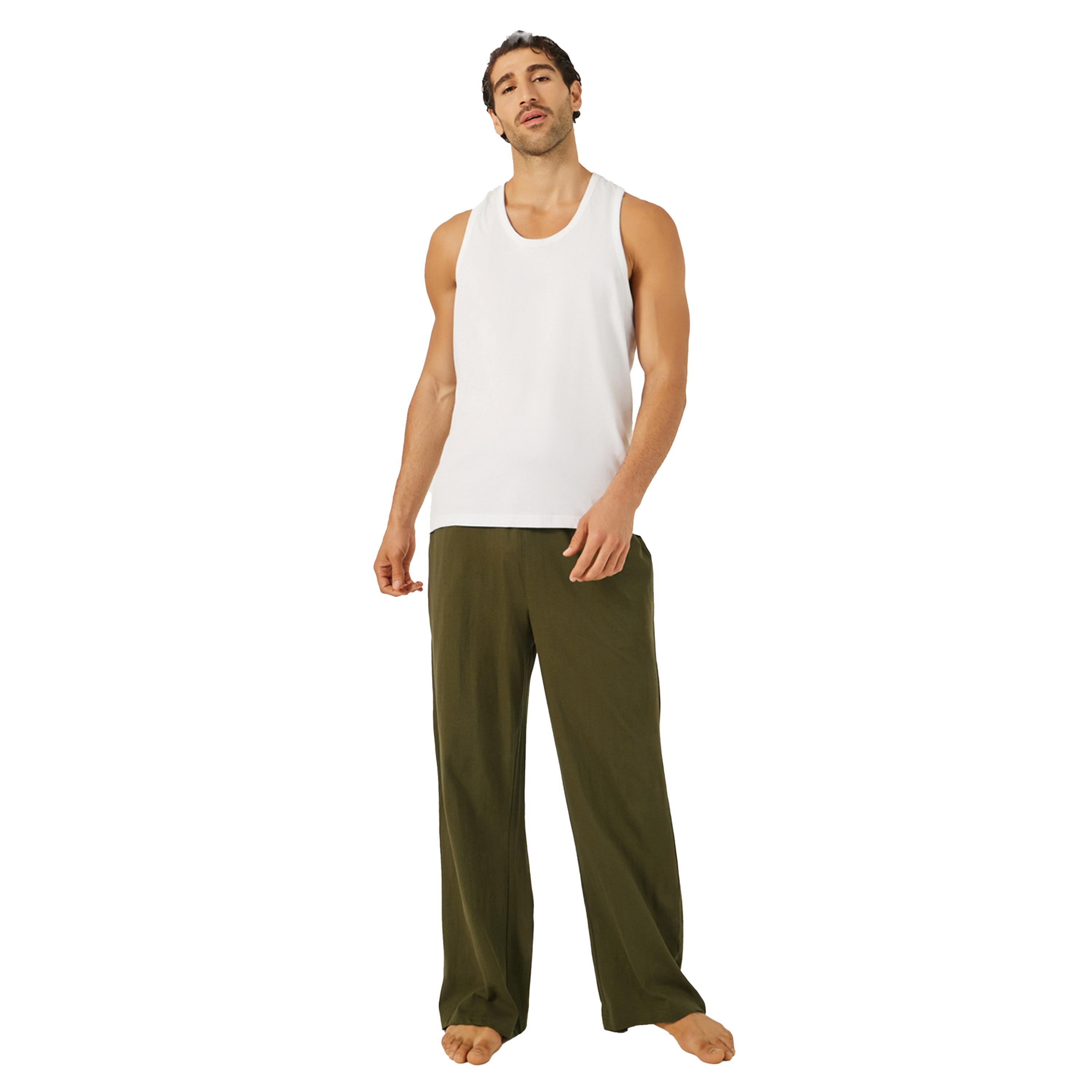 ستايلي - بيجاما بتفاصيل جيوب وساق واسعة مع حزام خصر برباط-men-clothing-nightwear-pyjamaandshorts-image-2