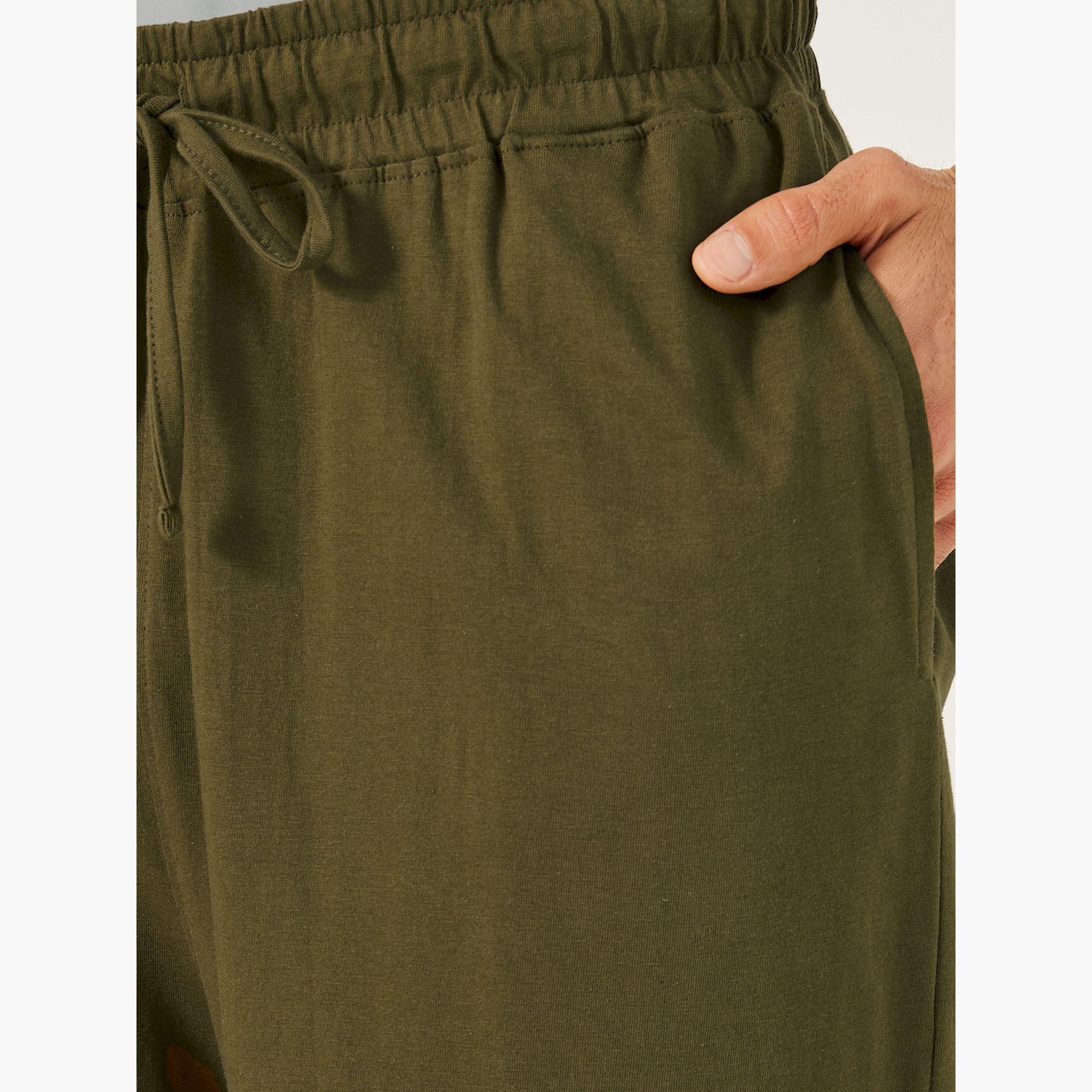 ستايلي - بيجاما بتفاصيل جيوب وساق واسعة مع حزام خصر برباط-men-clothing-nightwear-pyjamaandshorts-image-3