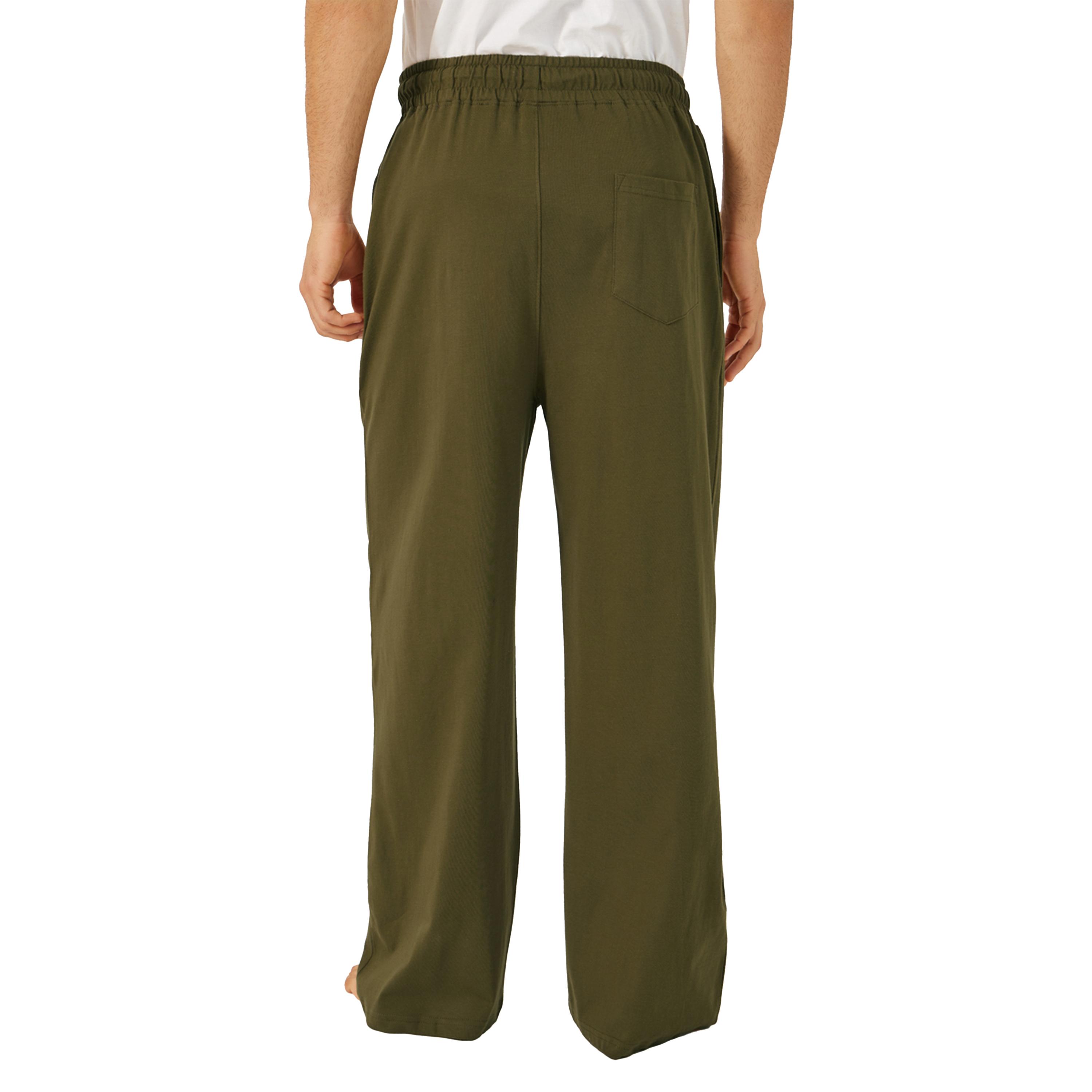 ستايلي - بيجاما بتفاصيل جيوب وساق واسعة مع حزام خصر برباط-men-clothing-nightwear-pyjamaandshorts-image-4