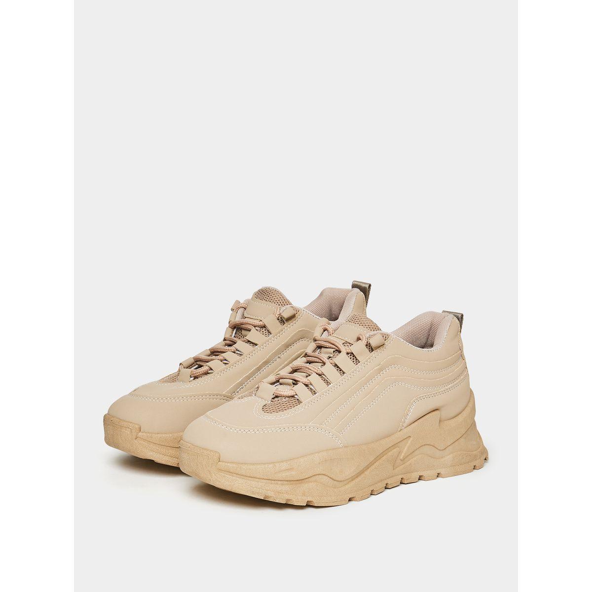 Styli Solid Lace Up Platform Sneakers-women-shoes-sneakers-image-2