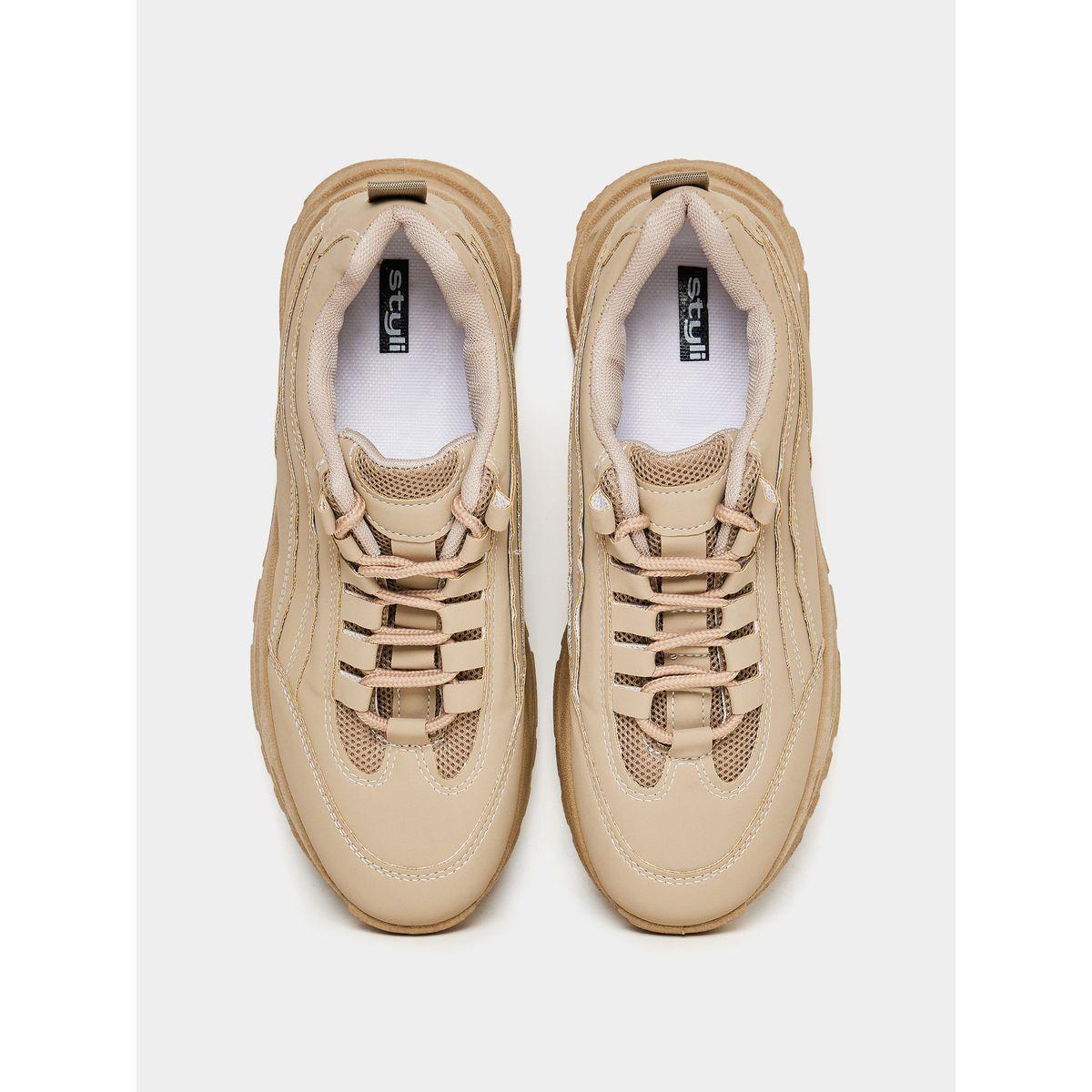 Styli Solid Lace Up Platform Sneakers-women-shoes-sneakers-image-4