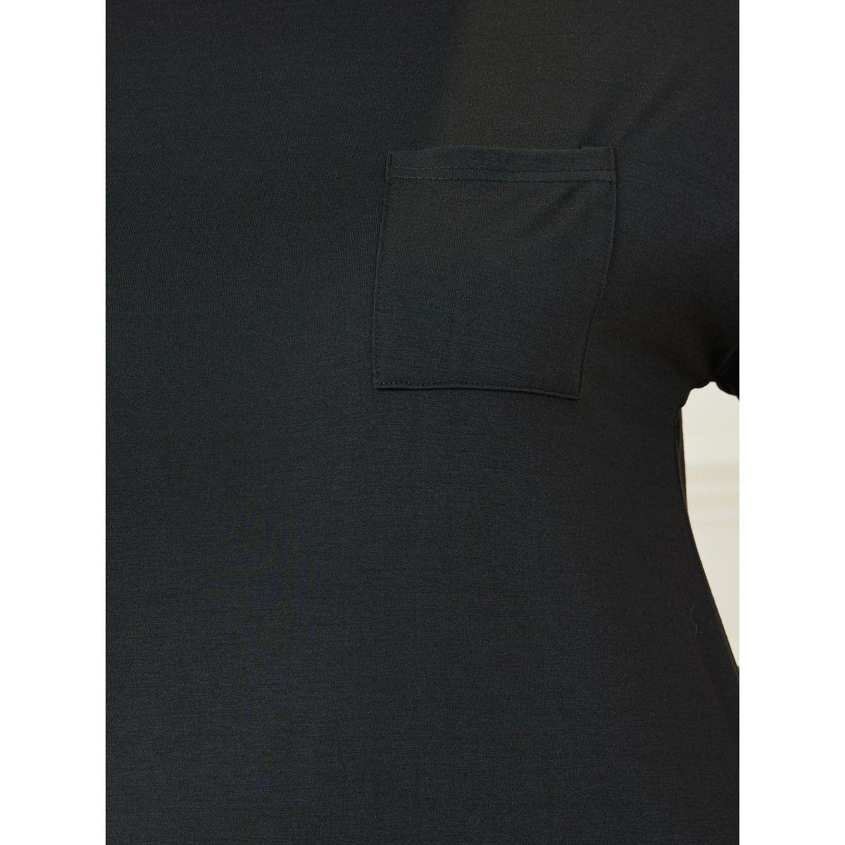Styli Unwind Plus Drop Shoulder Pocket T-Shirt & Palm Printed Pyjama Set-women-clothing-nightwear-pyjamas-longsets-image-4