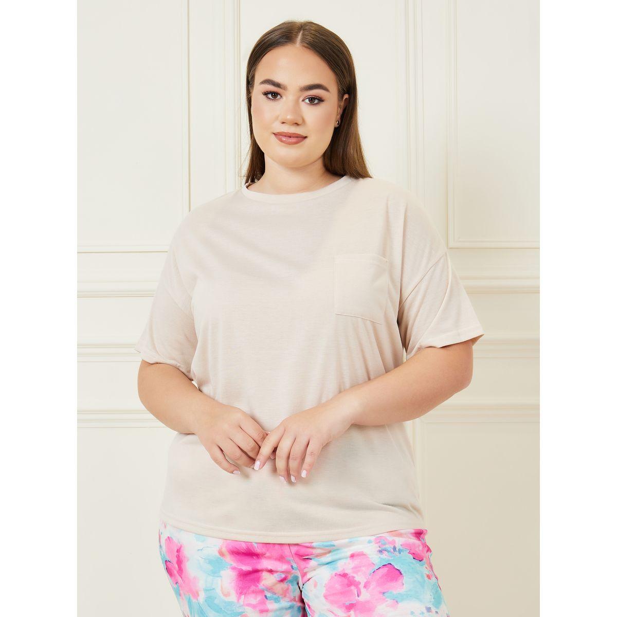 طقم بيجاما من ( تيشيرت + بنطال )-women-clothing-nightwear-pyjamas-longsets-image-2