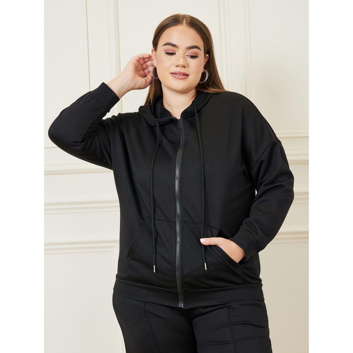 Styli Plus Oversized Zip Through Hoodie & Wide Leg Jogger Co-Ords-women-clothing-dresses-image-3