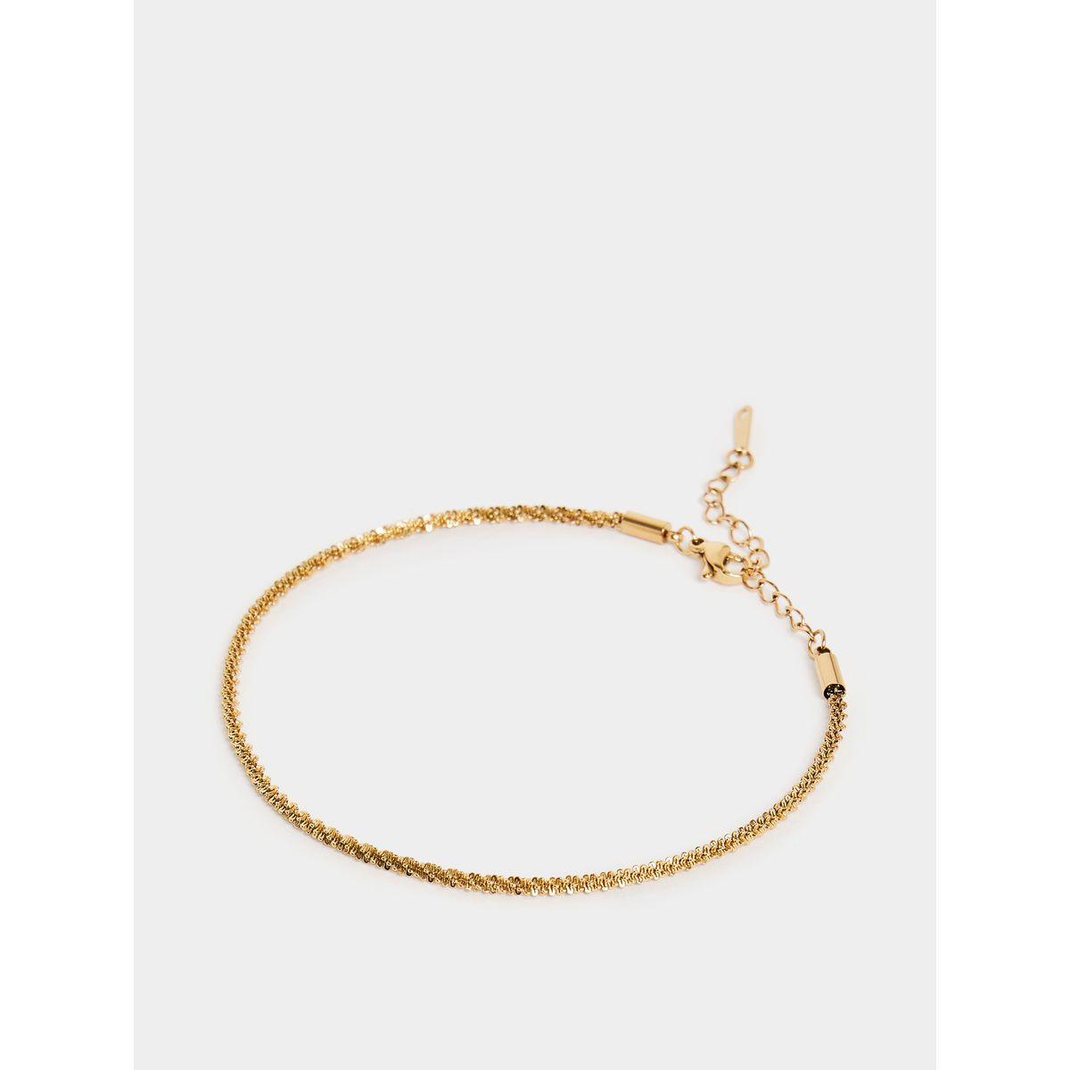 Styli Textured Metal Chain Anklet-women-watchesandjewellery-jewellery-anklets-image-1