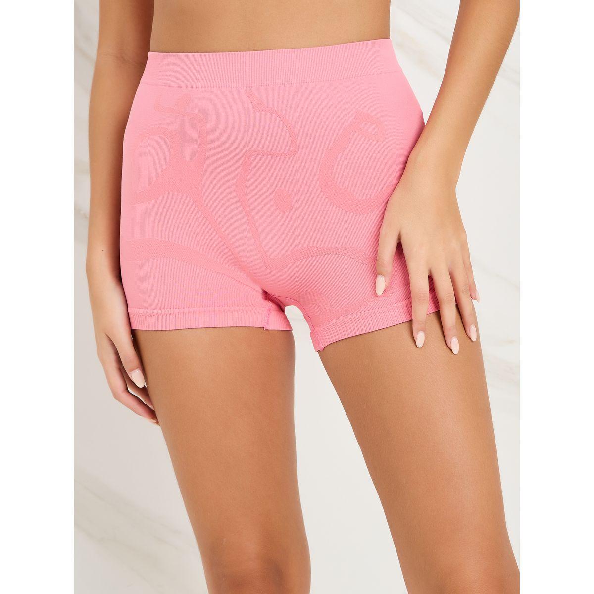 Styli Rib Tonal Abstract Print Crop Top & Shorts Set-women-clothing-lingerie-lingeriesets-image-5