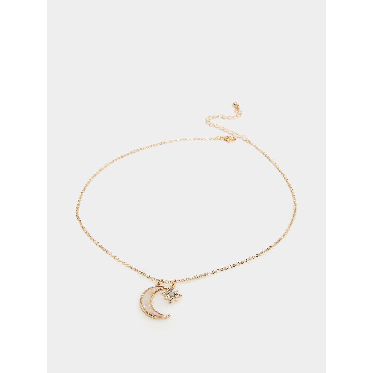 Styli Embellished Moon & Star Necklace-women-watchesandjewellery-jewellery-necklacesandpendants-image-1