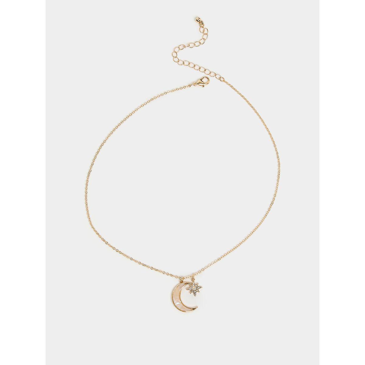 Styli Embellished Moon & Star Necklace-women-watchesandjewellery-jewellery-necklacesandpendants-image-2