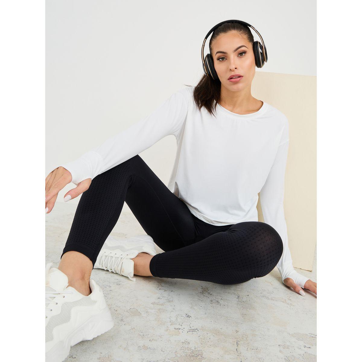 بلوزة رياضية بفتحة اصبع إبهام-sports-women-clothing-tshirtsandvests-image-1