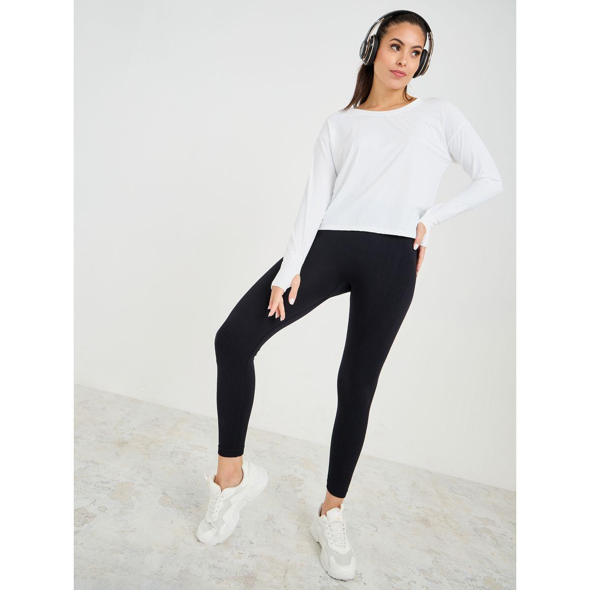 Styli Active Drop Shoulder Thumbhole Detail Top - UV Protection SPF50+-sports-women-clothing-tshirtsandvests-image-2