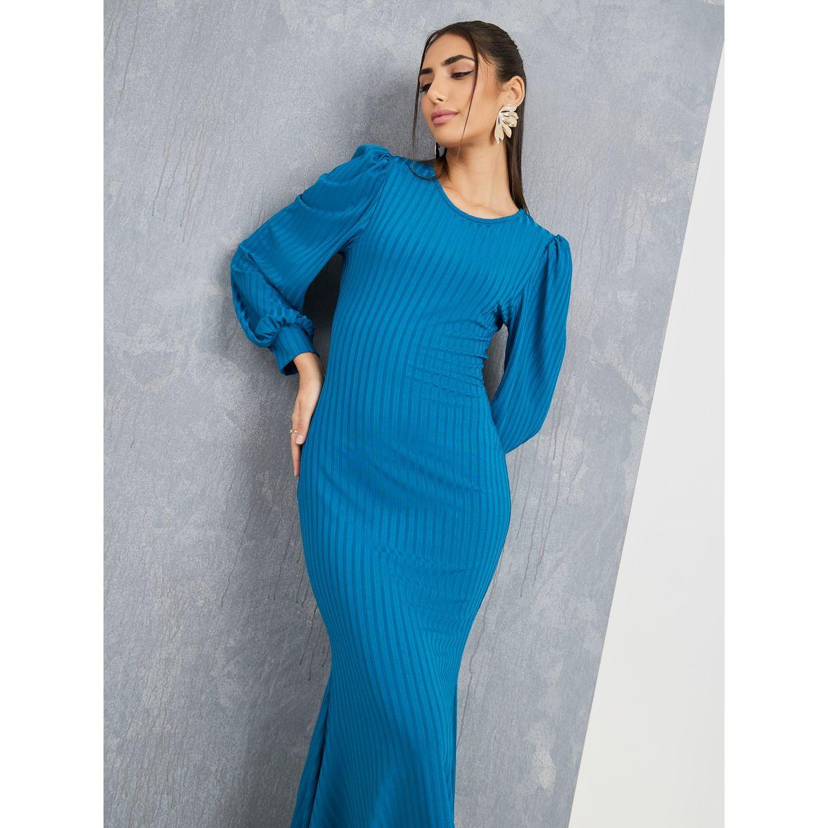 فستان طويل بتفاصيل بارزة الملمس-women-clothing-dresses-image-3