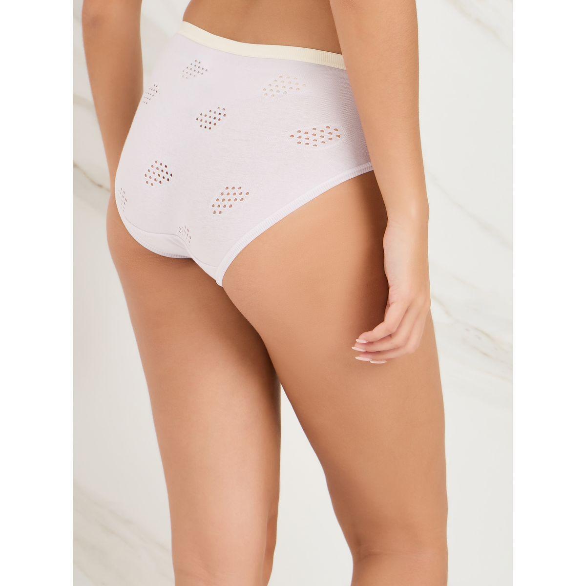 Styli Pack of 3 - Cotton Laser Cut Contrast Elastic Bikini-women-clothing-lingerie-panties-image-5