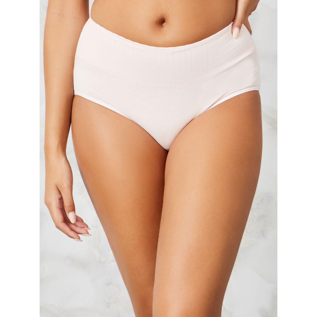Styli Pack of 3 - Wide Rib Waist Cotton Short Briefs-women-clothing-lingerie-panties-image-3