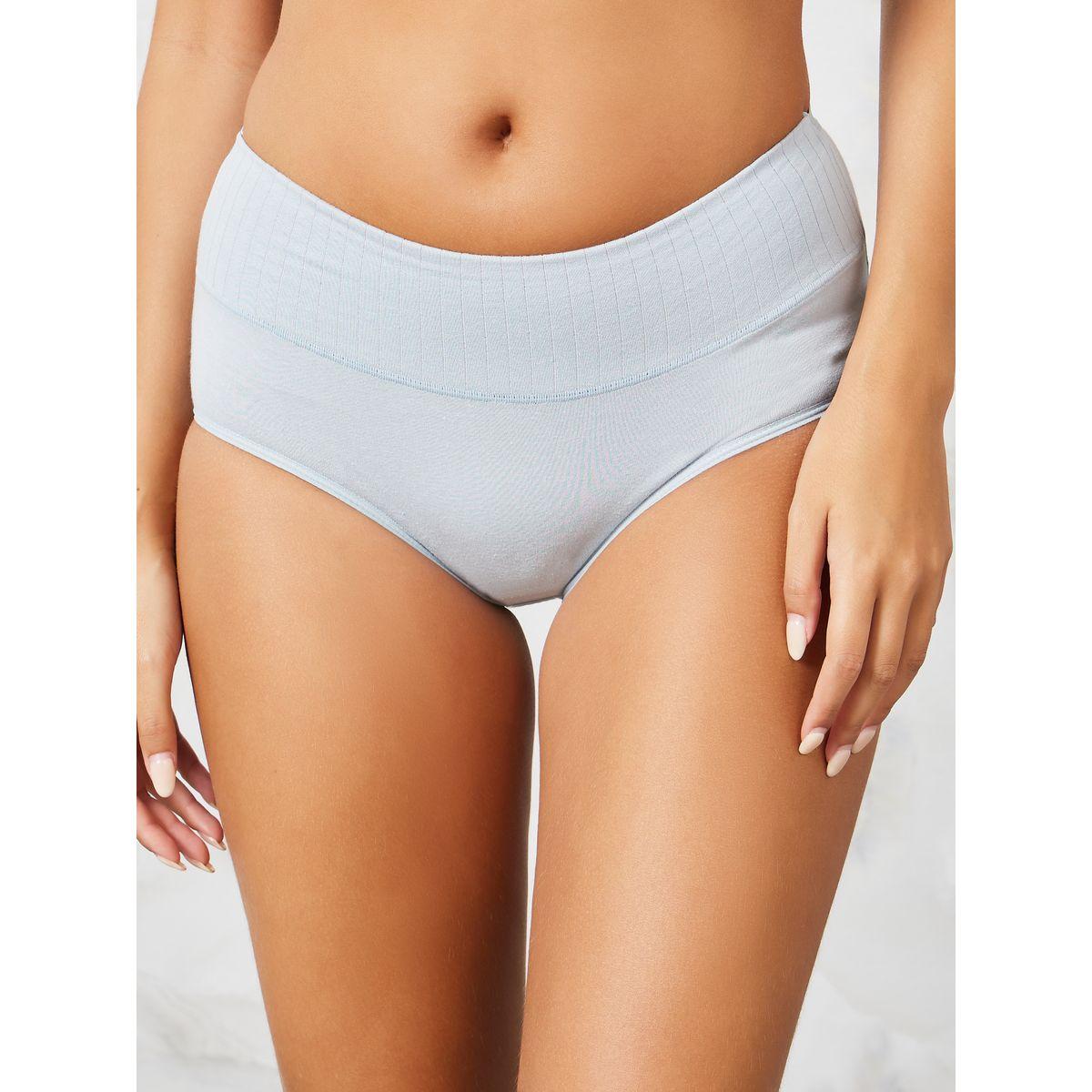 Styli Pack of 3 - Wide Rib Waist Cotton Short Briefs-women-clothing-lingerie-panties-image-7