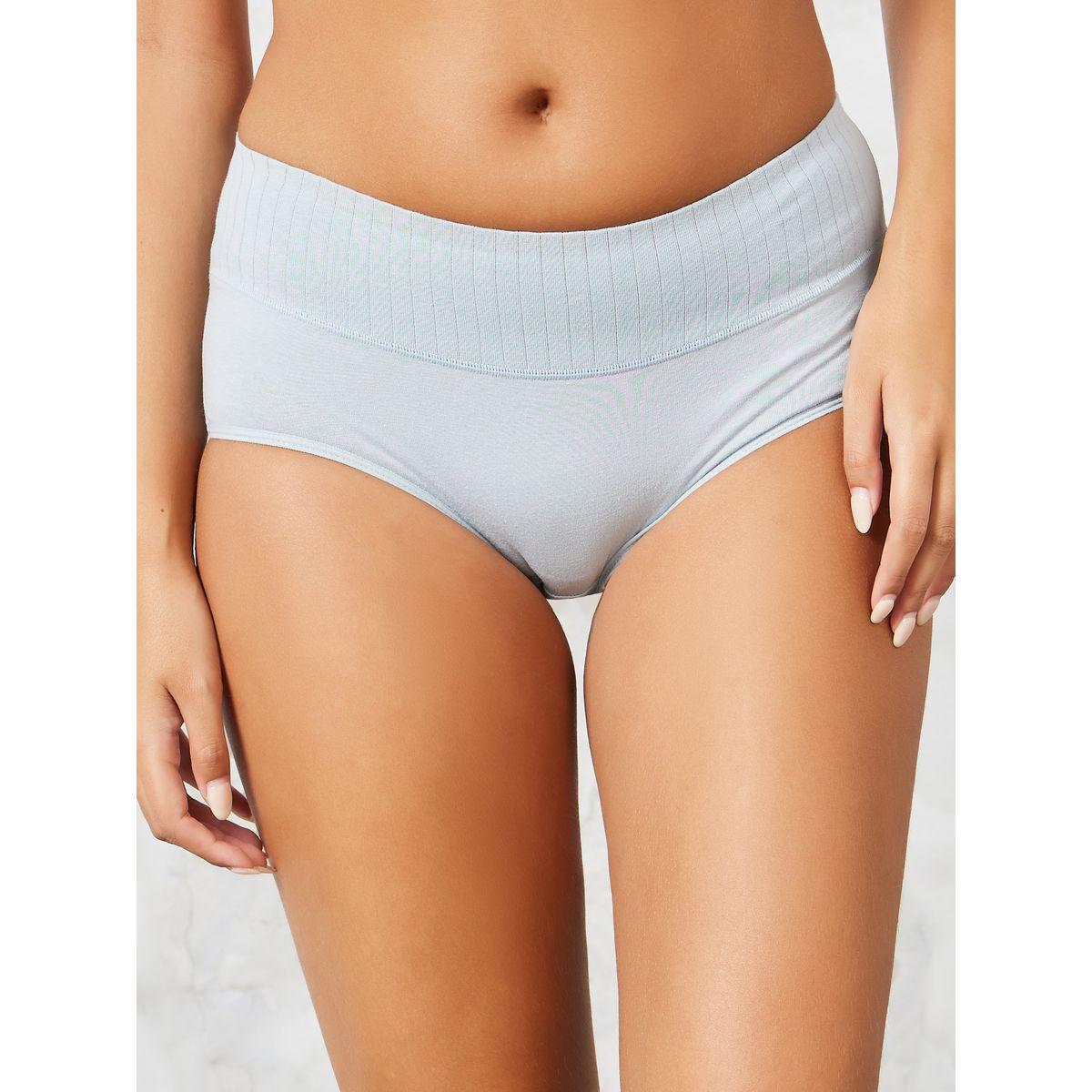 Styli Pack of 3 - Wide Rib Waist Cotton Short Briefs-women-clothing-lingerie-panties-image-6