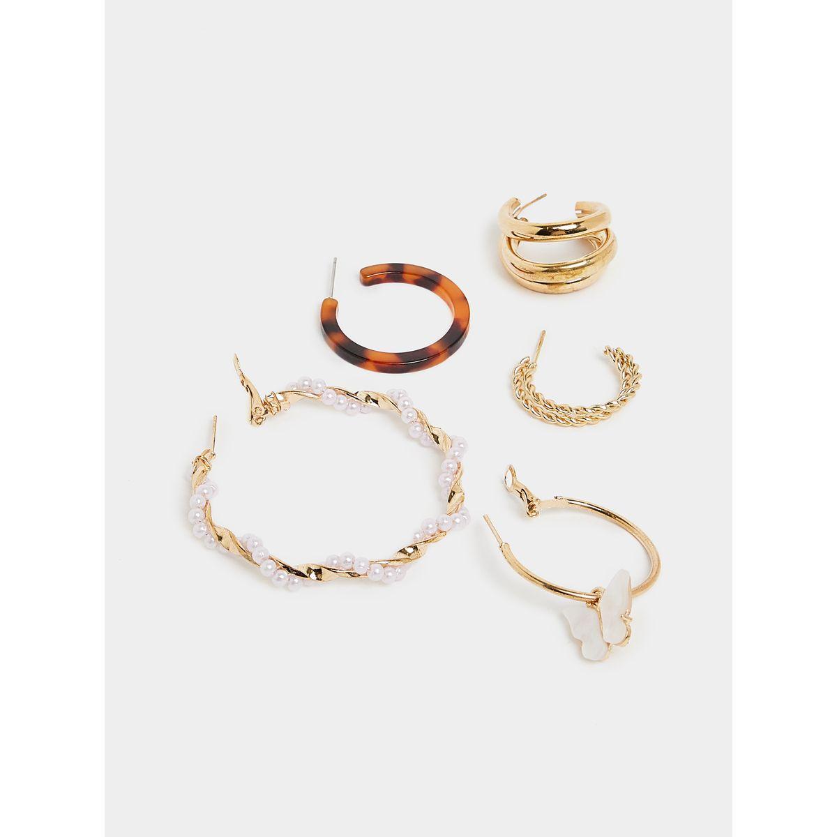 مجموعة من 6 اقراط عصرية-women-watchesandjewellery-jewellery-earrings-image-3
