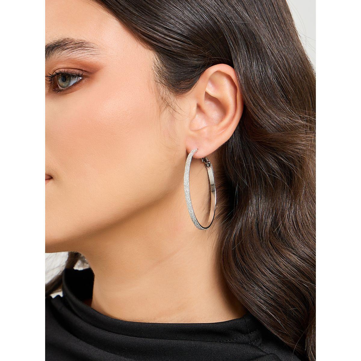 Styli Set of 6 - Textured Stud & Hoop Earrings-women-watchesandjewellery-jewellery-earrings-image-2