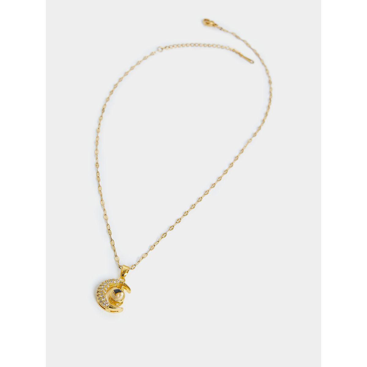 Styli Moon Drop Embellished Necklace-women-watchesandjewellery-jewellery-necklacesandpendants-image-1