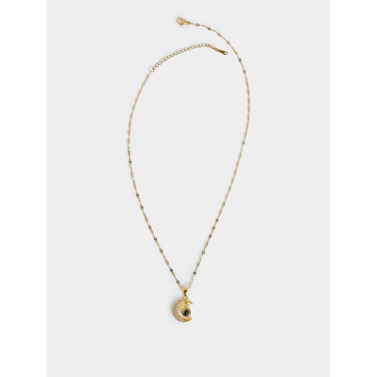 Styli Moon Drop Embellished Necklace-women-watchesandjewellery-jewellery-necklacesandpendants-image-2