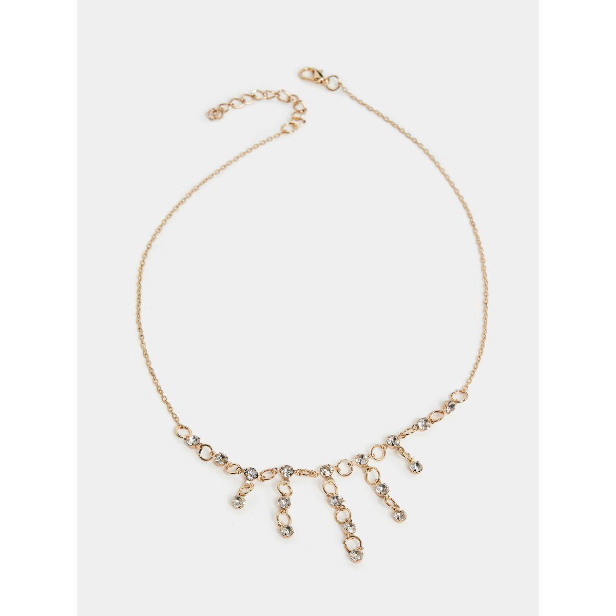 Styli Embellished Faux Crystal Drop Necklace-women-watchesandjewellery-jewellery-necklacesandpendants-image-1