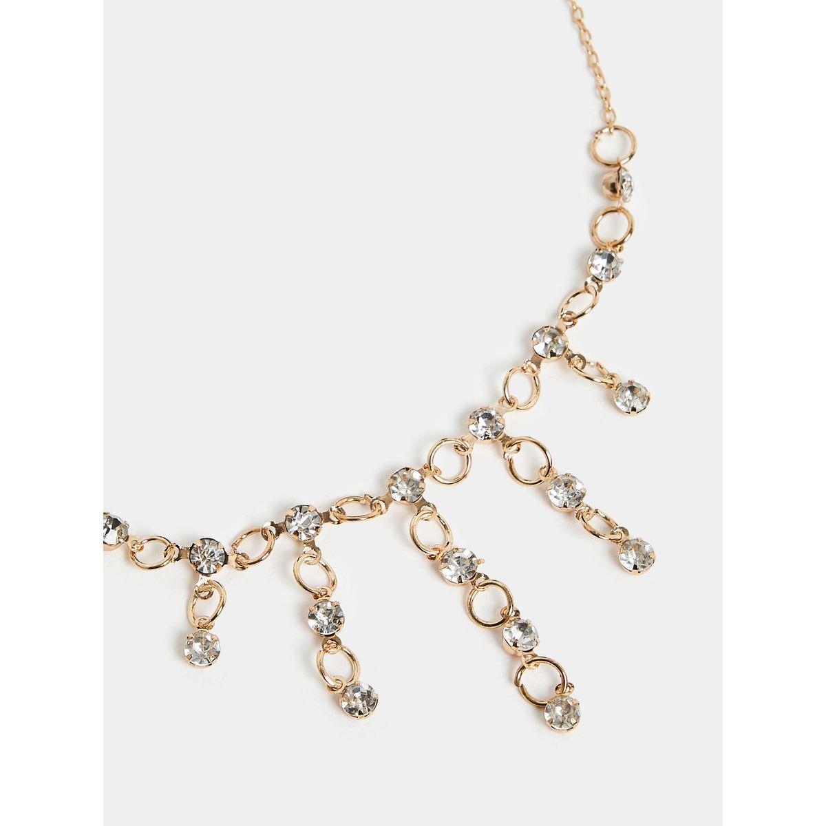 Styli Embellished Faux Crystal Drop Necklace-women-watchesandjewellery-jewellery-necklacesandpendants-image-4