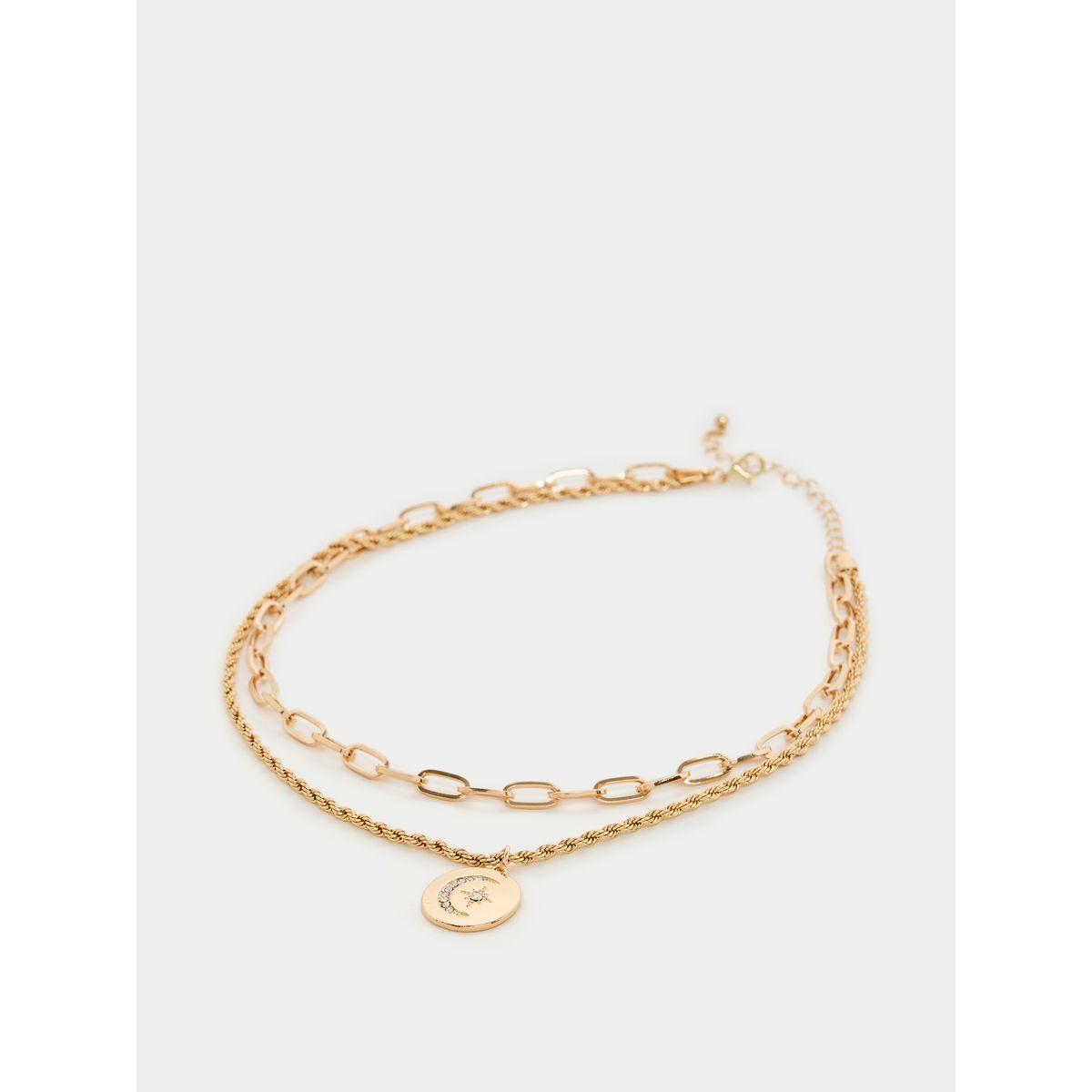 Styli Moon and Star Detail Layered Necklace-women-watchesandjewellery-jewellery-necklacesandpendants-image-2