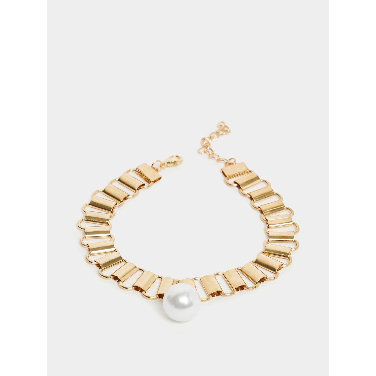 Styli Faux Pearl Chain Anklet-women-watchesandjewellery-jewellery-anklets-image-2