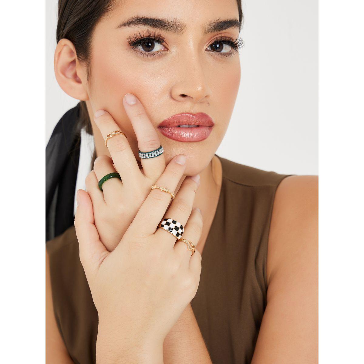 مجموعة من 6 خواتم كاجوال-women-watchesandjewellery-jewellery-rings-image-1