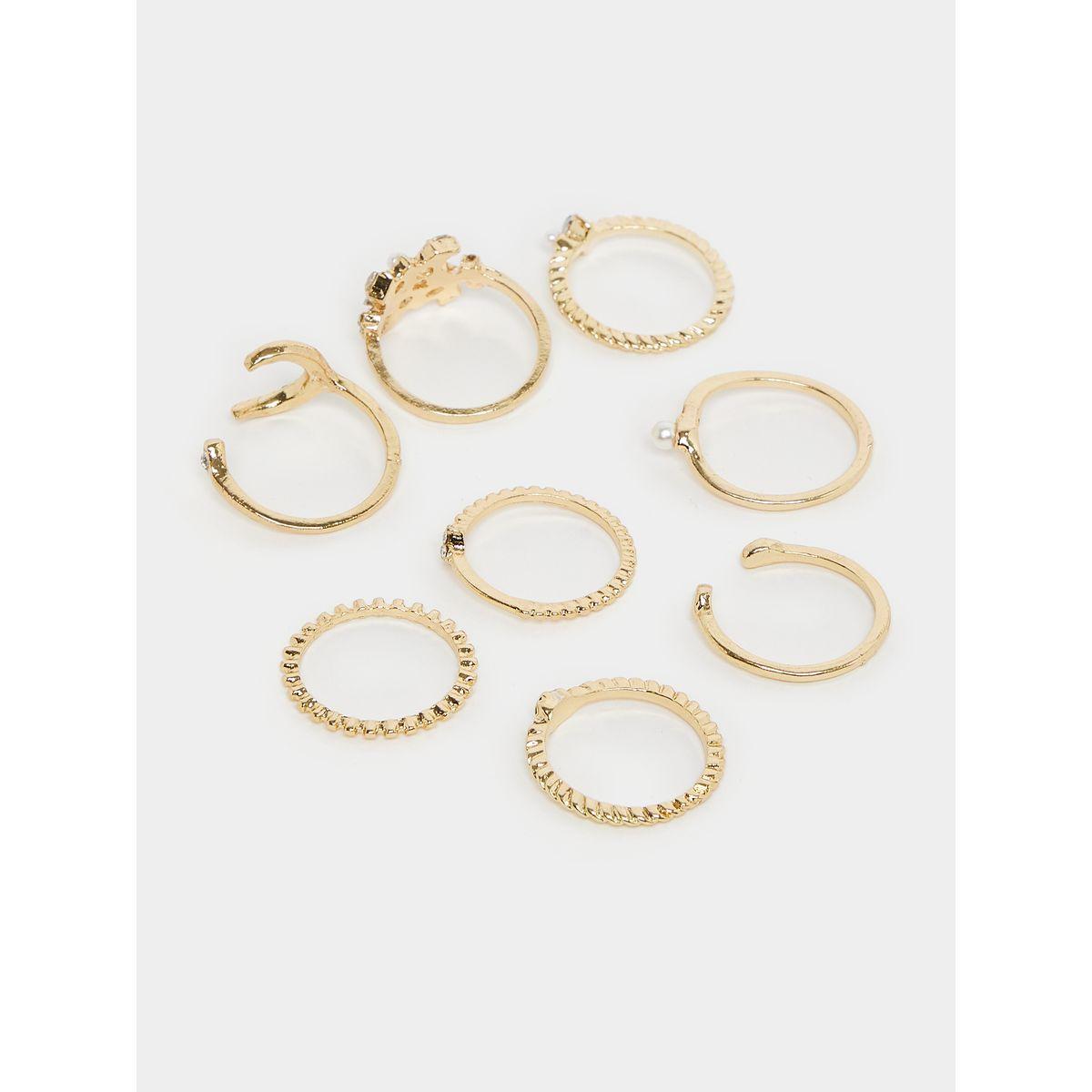 مجموعة من 10 خواتم عصرية-women-watchesandjewellery-jewellery-rings-image-4