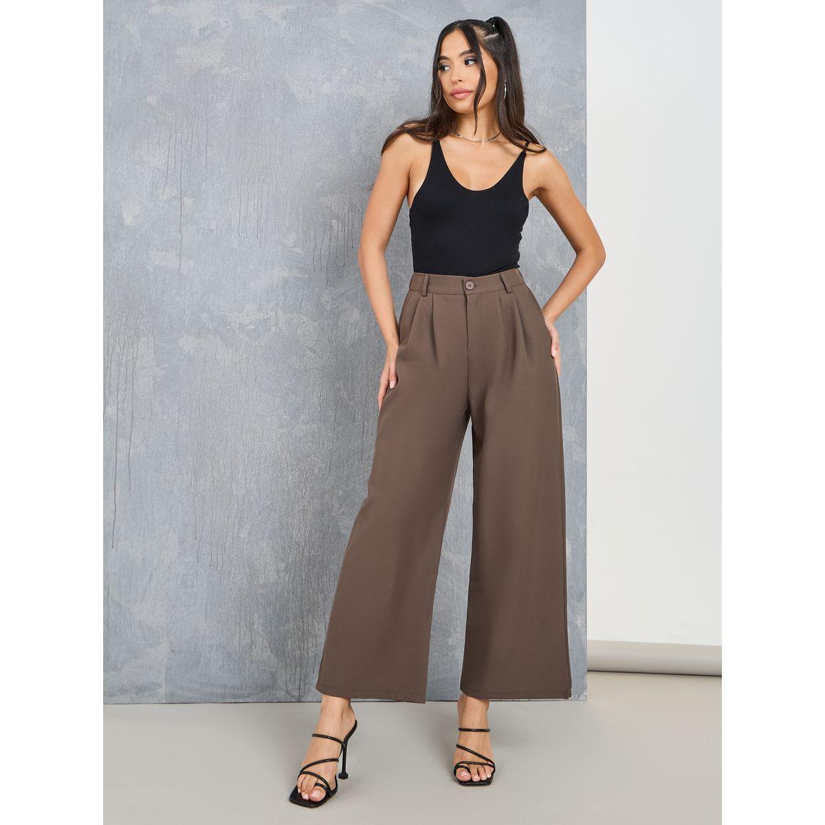 بنطال بأرجل واسعة مع جيب-women-clothing-bottoms-trousers-image-1