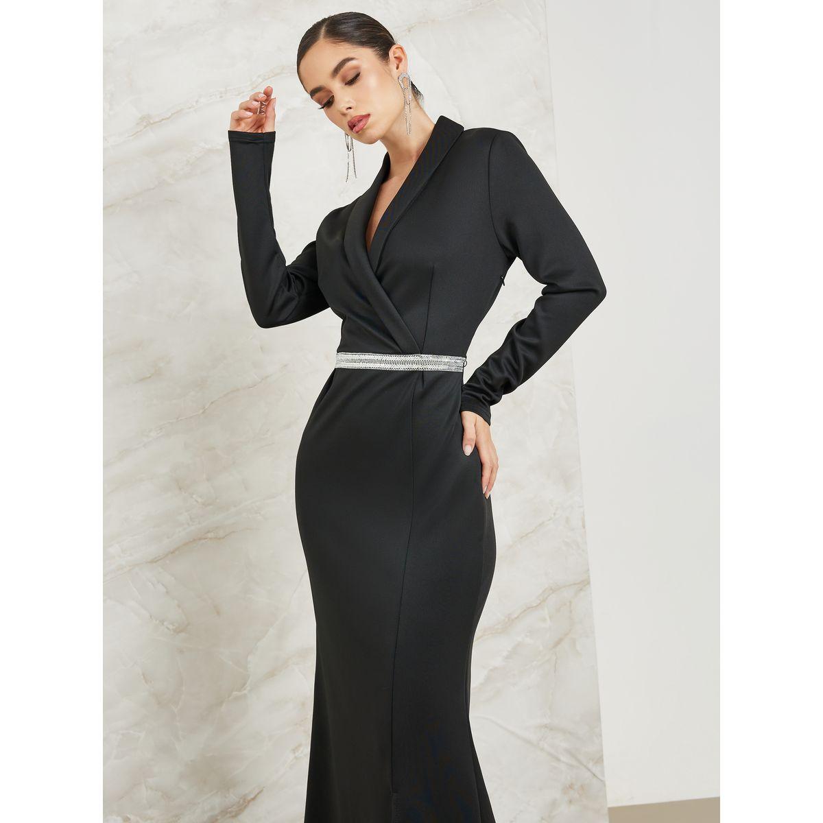 فستان طويل بصدر مزدوج-women-clothing-dresses-image-2
