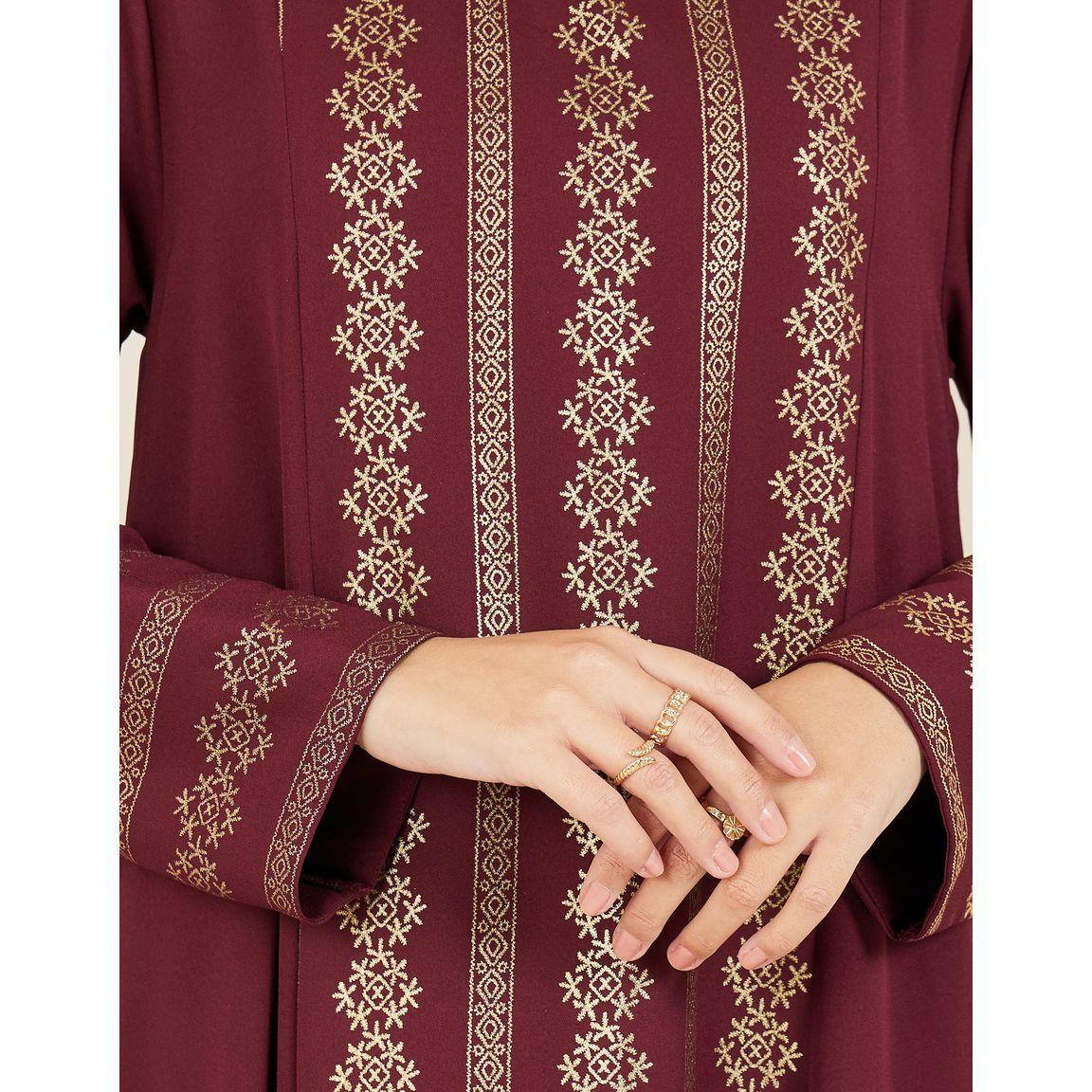 جلابية مطبعة بطبعات فويل-women-arabicclothing-jalabiyas-image-2