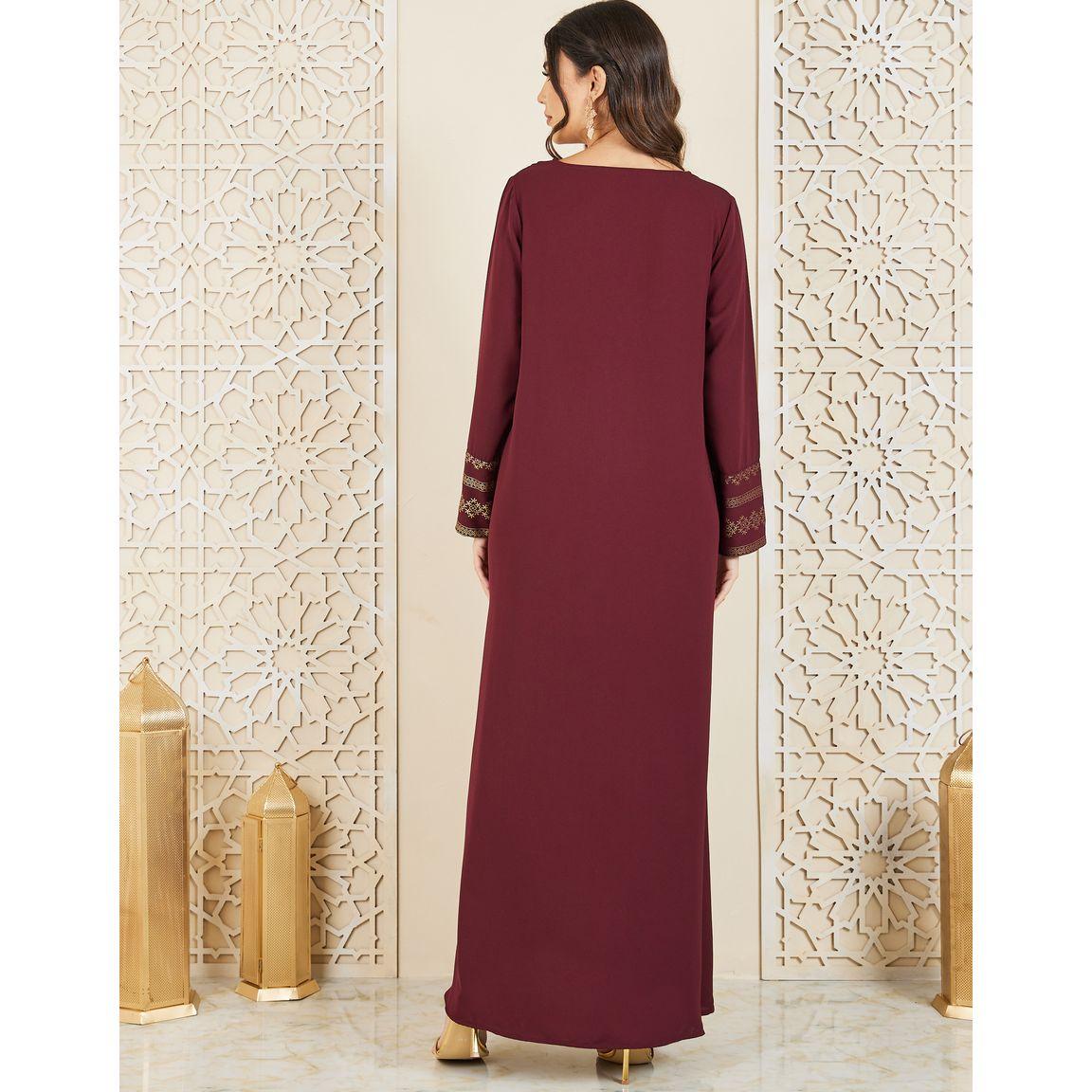 جلابية مطبعة بطبعات فويل-women-arabicclothing-jalabiyas-image-1