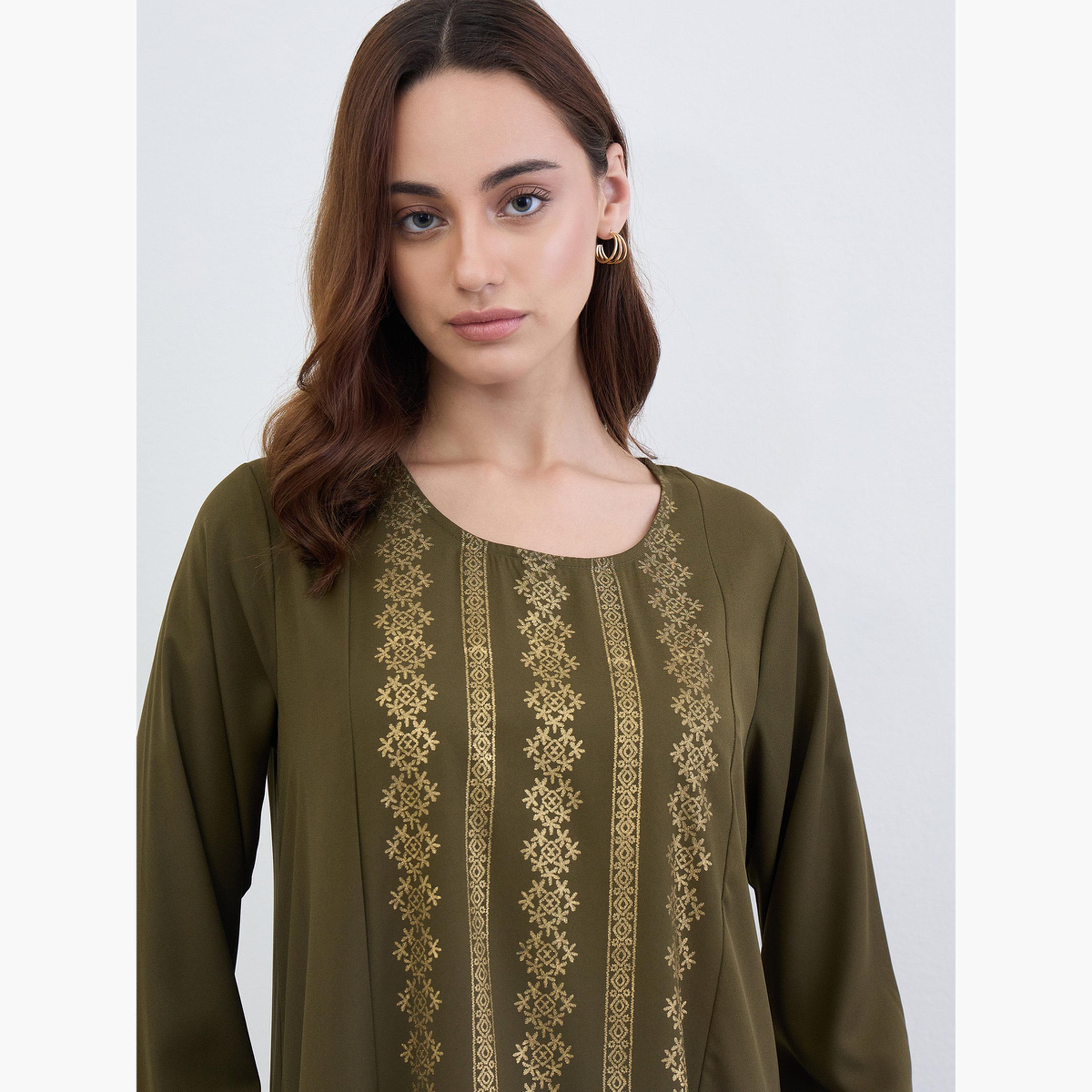 جلابية بطبعة ذهبية-women-arabicclothing-jalabiyas-image-4