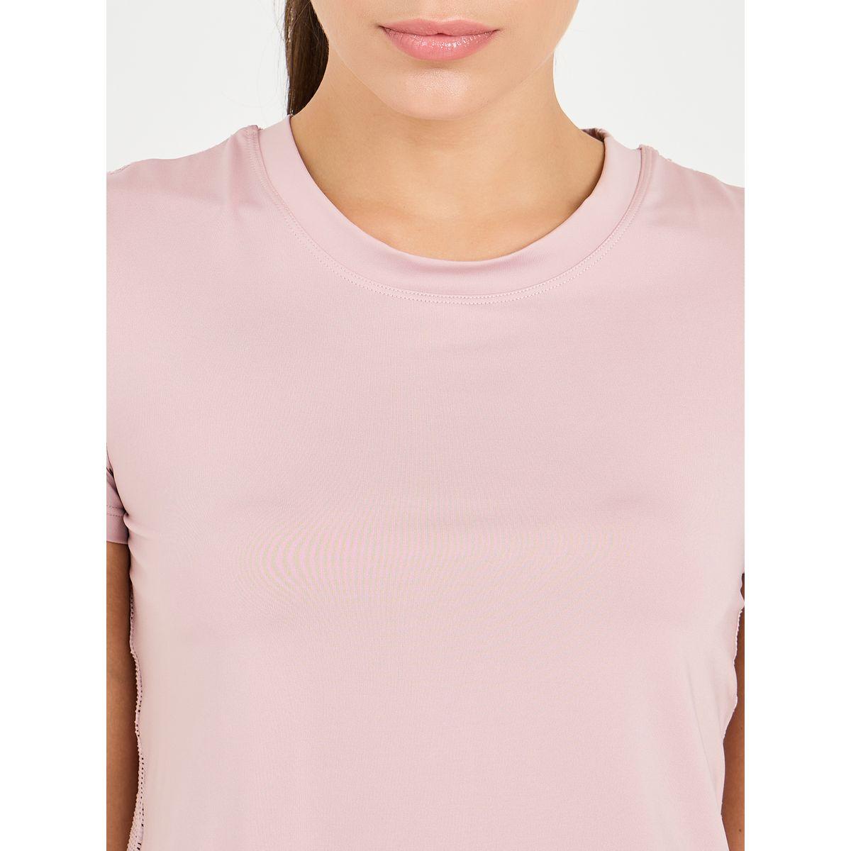 Styli Active Peep & Hem Slit Back Abstract Pattern Mesh Detail Top-women-clothing-sportswearandactivewear-tshirtsandvests-image-4