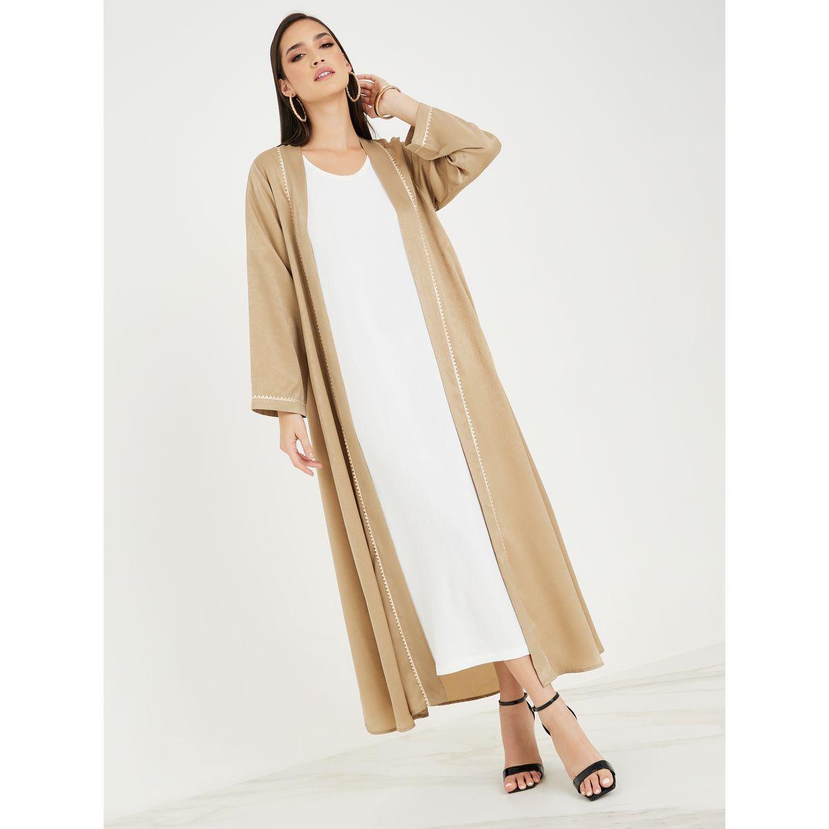 Styli Embroidered Trim Abaya-women-arabicclothing-abayas-image-1