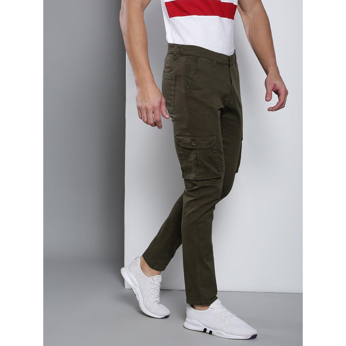بنطال كارجو سادة بخصر متوسط-men-clothing-bottoms-trousersandchinos-trousers-image-1