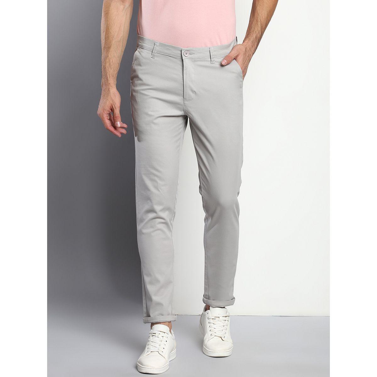 Dennis Lingo Solid Mid Rise Cotton Chino Trousers-men-clothing-bottoms-trousersandchinos-chinos-image-1