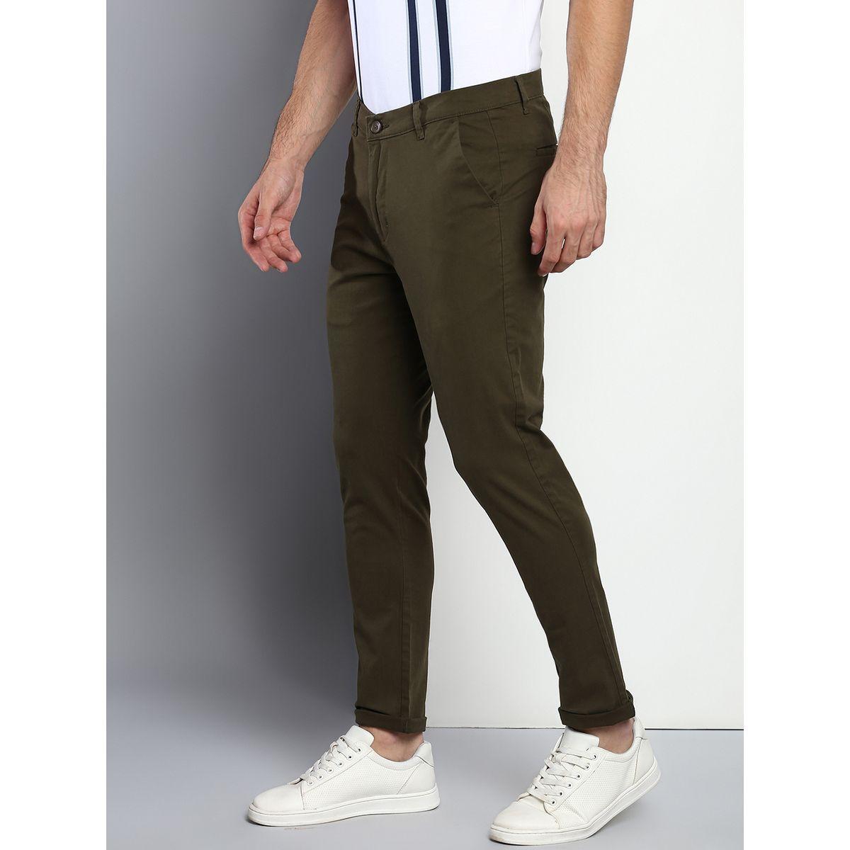 Dennis Lingo Solid Mid Rise Cotton Chino Trouser-men-clothing-bottoms-trousersandchinos-chinos-image-2