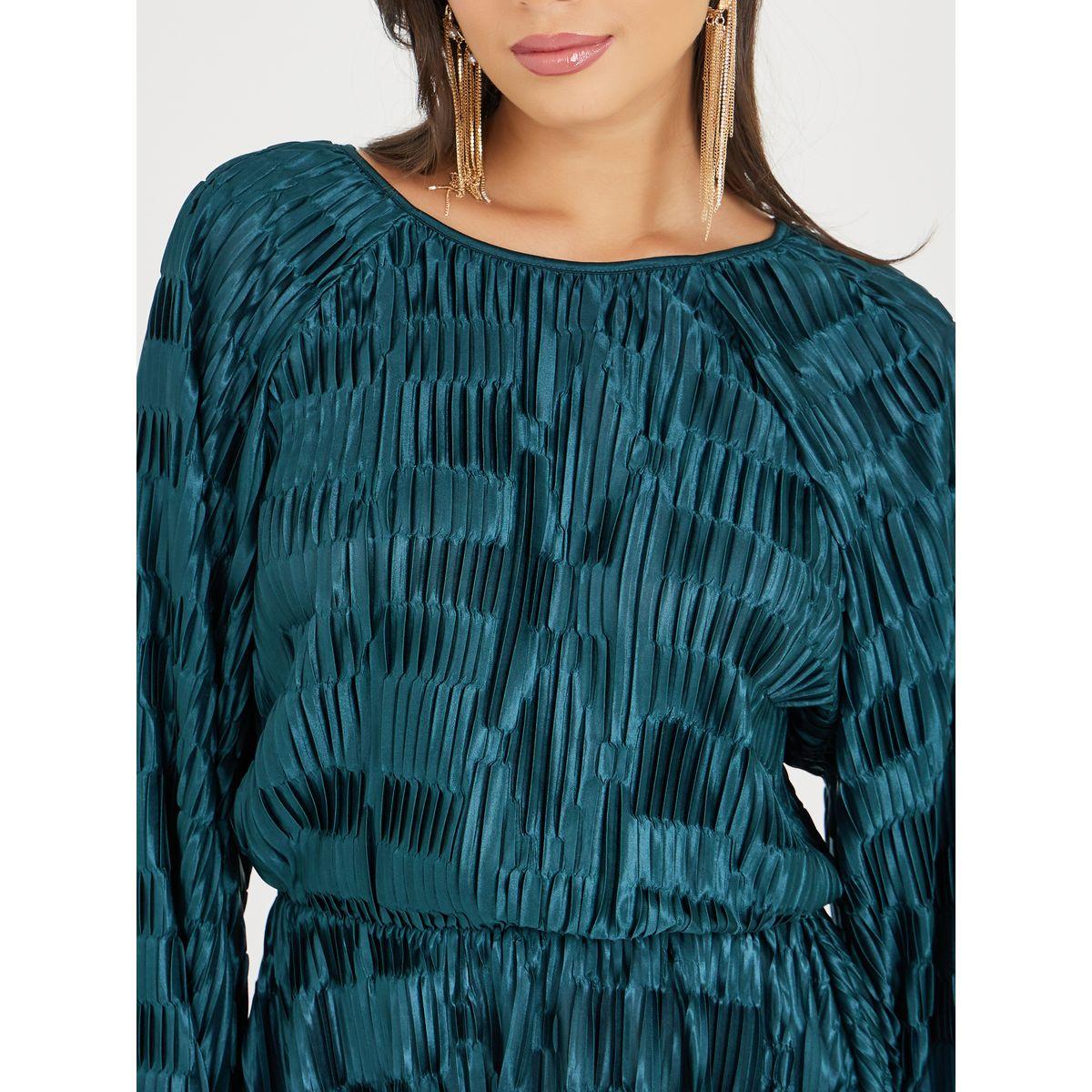 فستان بليسيه طوب بياقة فوليوم-women-clothing-dresses-image-3