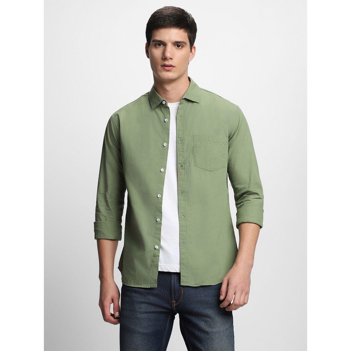 Dennis Lingo Solid Cotton Casual Shirt-men-clothing-shirts-image-2