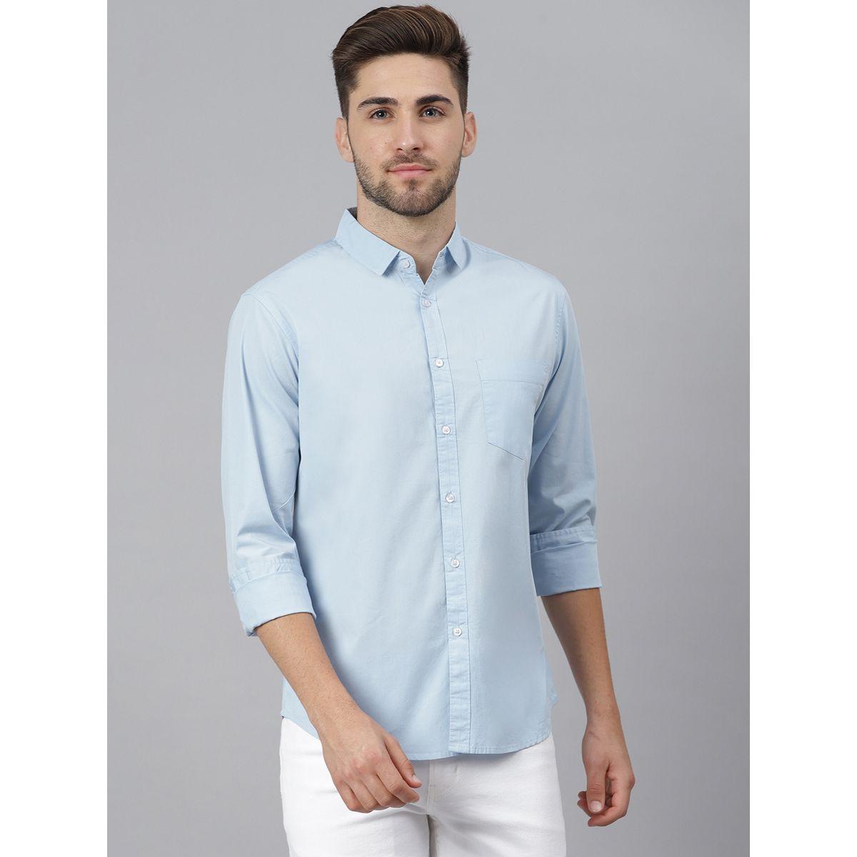 Dennis Lingo Solid Cotton Casual Shirt-men-clothing-shirts-image-1