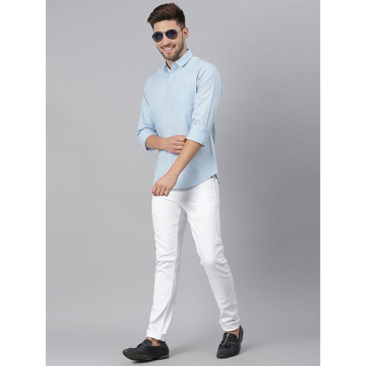 قميص سادة بأكمام طويلة-men-clothing-shirts-image-1