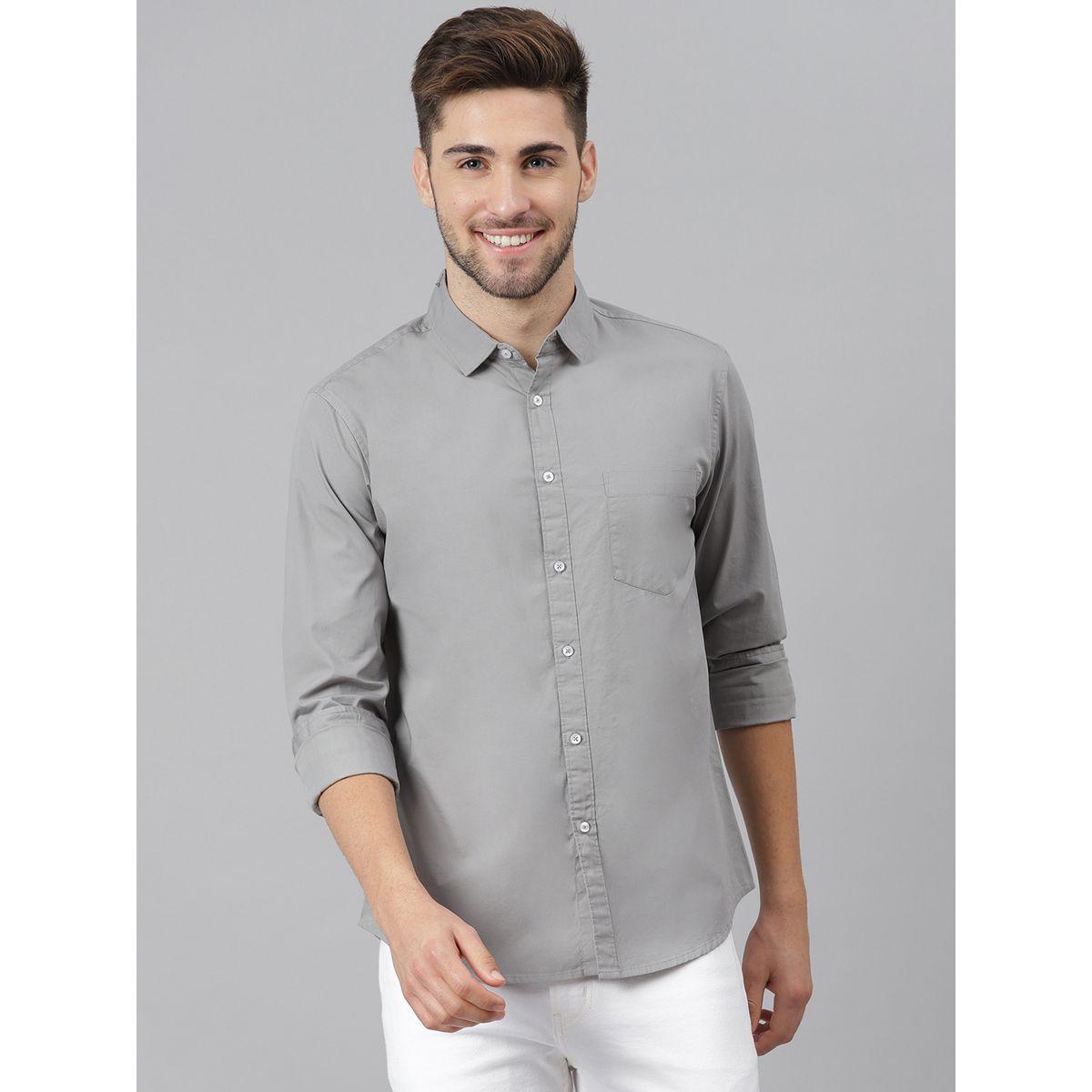 Slim Fit Solid Cotton Casual Shirt-men-clothing-shirts-image-1