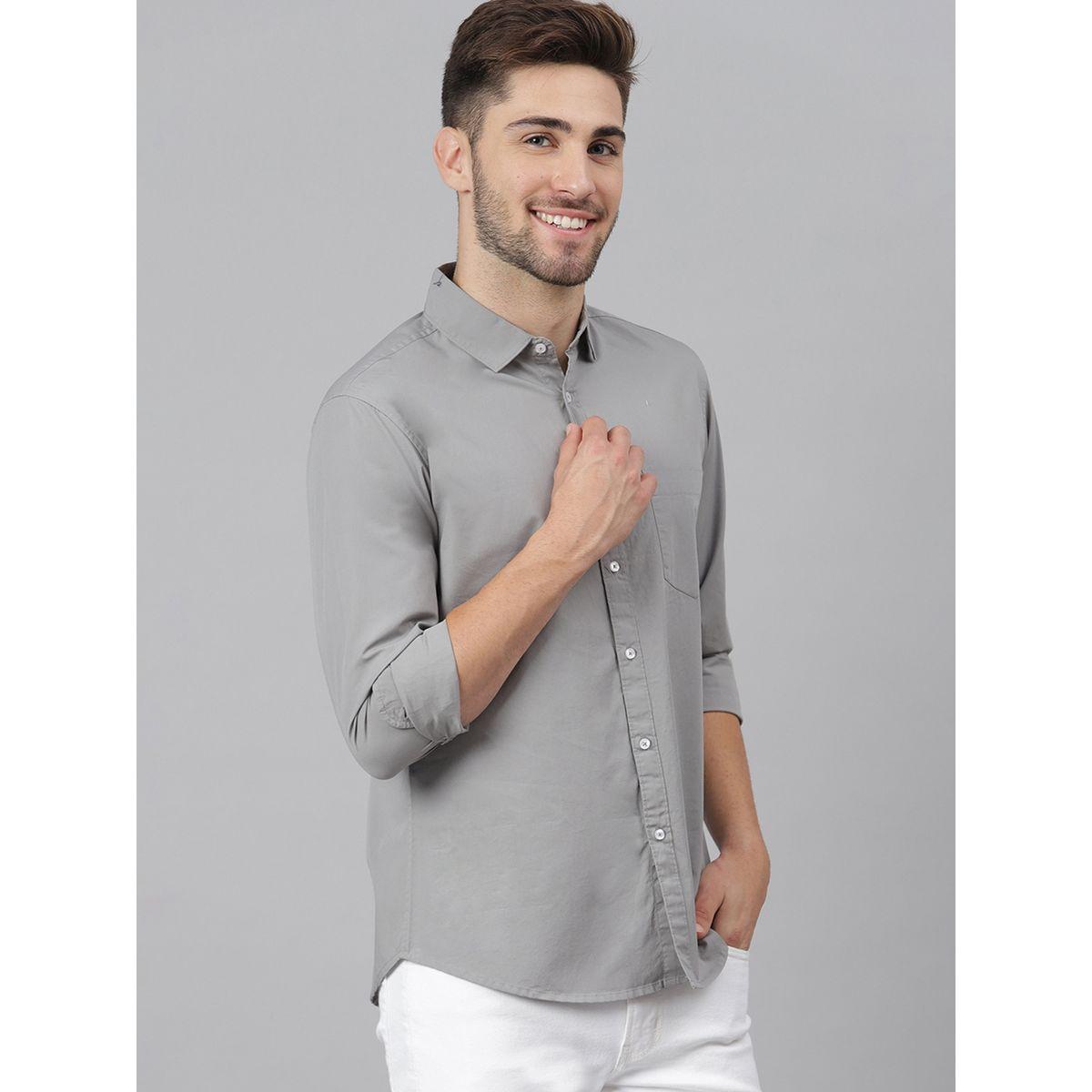 قميص سادة بقصة سليم فت-men-clothing-shirts-image-2