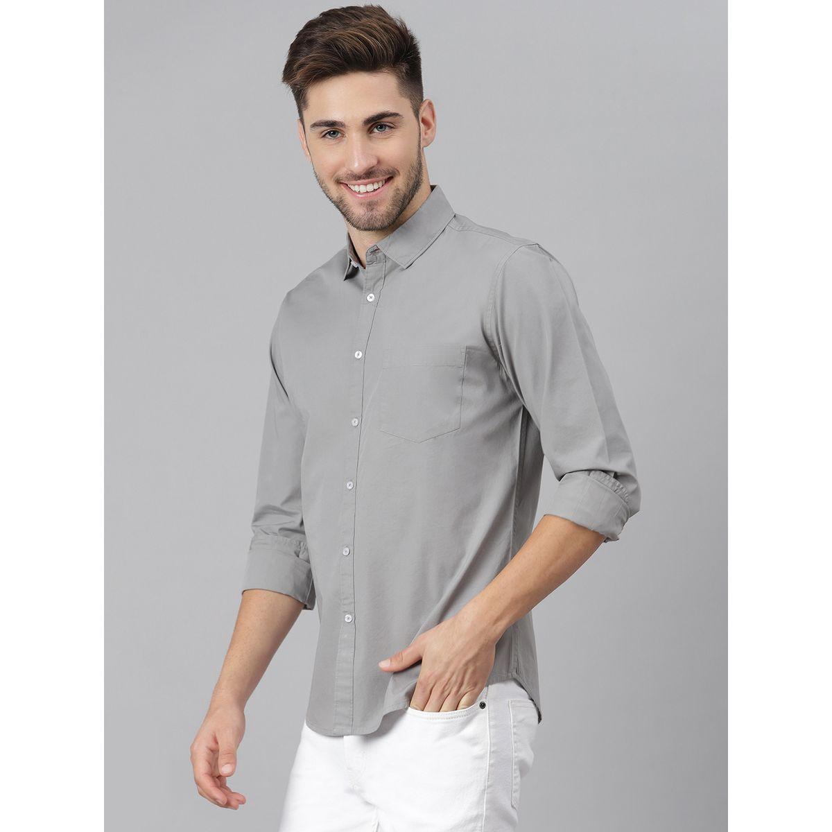 قميص سادة بقصة سليم فت-men-clothing-shirts-image-3