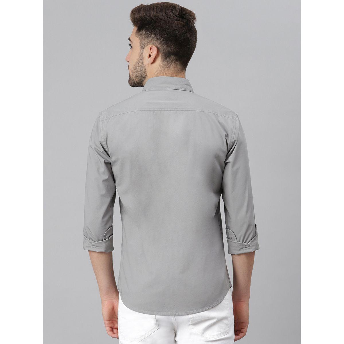 Slim Fit Solid Cotton Casual Shirt-men-clothing-shirts-image-4